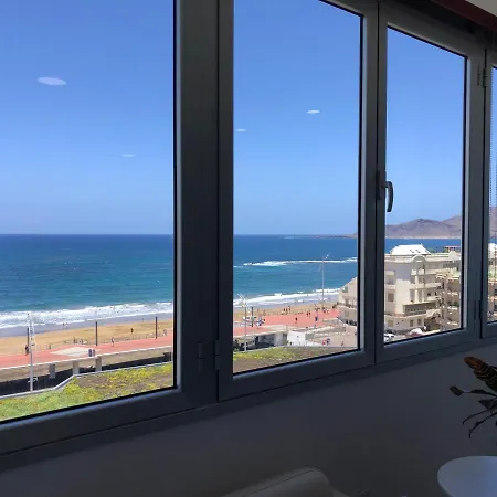 Apartamento Vistas Mar Playa Canteras Primera Línea Wifi